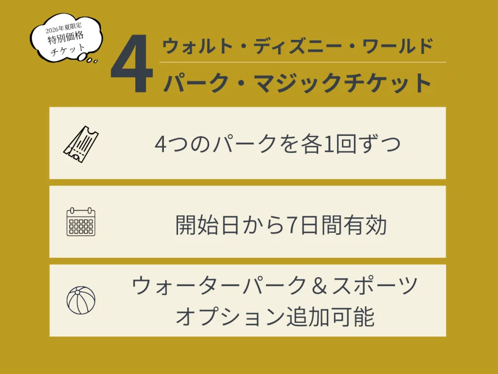 ✨2026年夏限定の4パーク・マジックチケット✨ | ミッキーネット公式サイト
